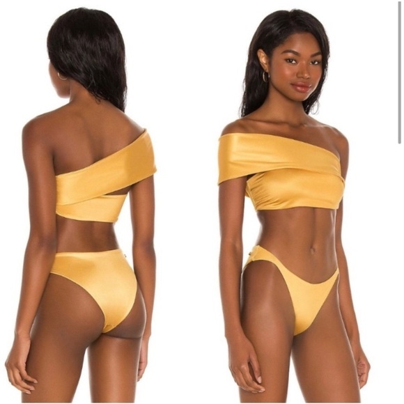 New! Baobab goa one shoulder bikini top gold 24172 - Picture 2 of 9